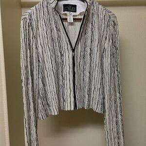 A'lex Evenings zip up top. Sparkly
